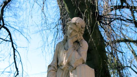 Grabmal von Frieda Glantz auf dem Kirchhof in Kirch Poppentin