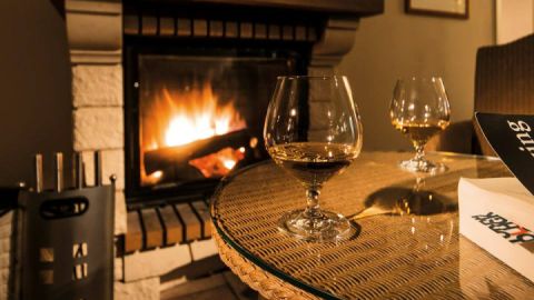 Kamin im Seehotel Heidehof