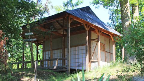 Bambus-Teehaus beim Schloss Mitsuko in Todendorf